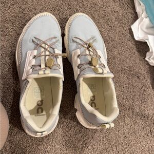 On Running Women's Athletic Shoes - Light Blue and White